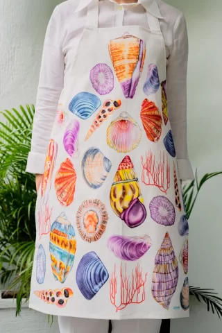 DELANTAL CARACOLES DE COLORES